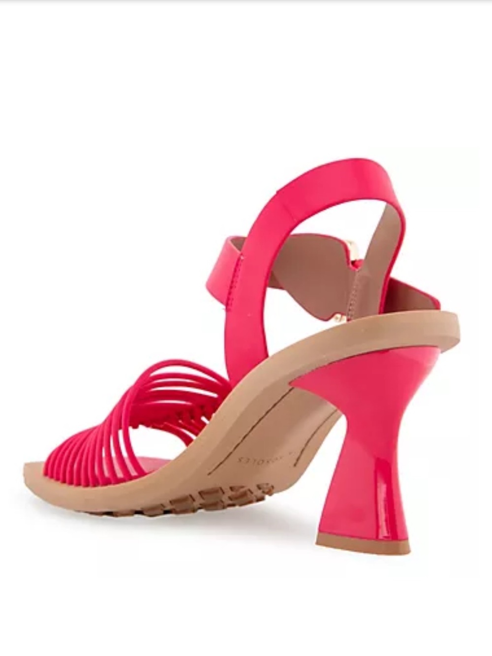 AEROSOLES Hot Pink Strappy Block Heel Sandal - Picture 2 of 6